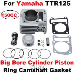 150CC Big Bore Cylinder Piston Ring Camshaft Gasket Kit For Yamaha TTR125 / E/ L