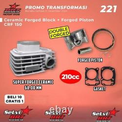 210cc Big Bore Kit 68mm Ceramic Cylinder Honda CRF150L Forged Piston