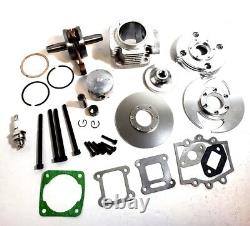 44mm Big Bore Kit Top End For Atv Pocket Bike 47cc 49cc 2 Stroke Stage 2 Silver