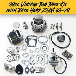 50 Caliber Racing 88cc Vintage Big Bore Kit withRace Head for Z50 Mini Trail 68-78