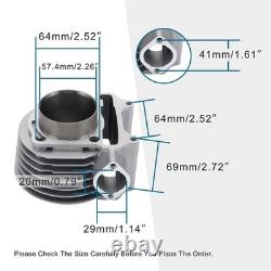 57.4mm Big Bore Cylinder Kit for 150cc GY6 157QMJ Engine 4-Stroke Scooter Rebu 57.4mm Big Bore Cylinder Kit for 150cc GY6 157QMJ Engine 4-Stroke Scooter Rebu