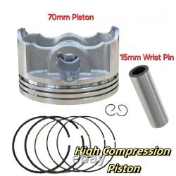 70mm Big Bore Kit with 15mm Wrist Pin for 2023 & up CG250 Hawk-X Tao Tao etc