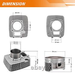 74mm Big bore Cylinder Piston Top End Kit For Honda TRX 250EX 250X Recon 250 ATV
