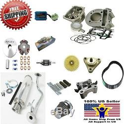 80cc Big Bore Kit Performance Power Pack Chrome Exhaust 139QMB Chinese Scooter
