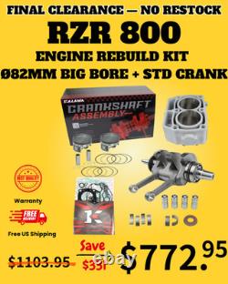 82mm Big Bore Engine Kit for Polaris RZR Ranger Sportsman 800 Crankshaft Piston