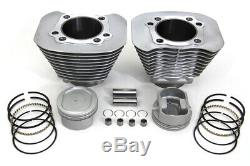 883 To 1200 Silver Cylinder Piston Big Bore Conversion Kit Harley Sportster 04+