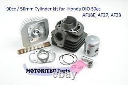 90cc big bore kit 50mm cylinder fits Honda DIO 50 AF18E SYM DD50 Jolie 50 @TW