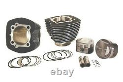 95 Big Bore Kit Black & Silver Finned Cylinders & Pistons Harley Twin Cam 00-06