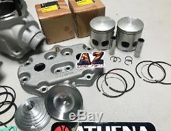Banshee Athena 370c 66 Complete Big Bore Cylinders Wiseco Pistons Crank Head Kit