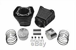 Black 3 5/8 88 Big Bore Kit Cylinder Piston Set Cylinders Harley Evolution EVO