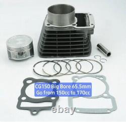 CG150 65.5mm Big Bore Kit Silver (Zongshen, X-pro, RPS Condor etc)