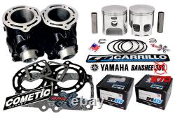 CP-Carrillo Yamaha Banshee 66mm +2 Big Bore Cylinder Pistons Top End Rebuild Kit