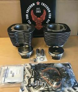 Harley twin cam 110 BIG BORE KIT, 2007-17 Touring & Softail Black V-Twin