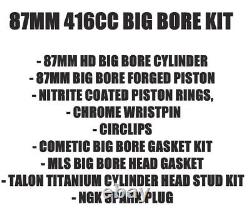 Honda XR400R 87m Big Bore Kit Stage 2 Hotcam +2 Cylinder Piston 416c Top End Kit