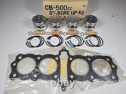 NOS Honda CB500 555cc Cafe Racer Big Bore Piston Kit CB 500 CB500K
