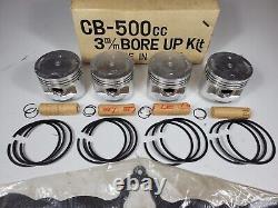 NOS Honda CB500 555cc Cafe Racer Big Bore Piston Kit CB 500 CB500K