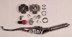 PUCH 70cc 45mm Hi Performance Big Bore Complete Kit w Exhaust for ZA50 E50 moped