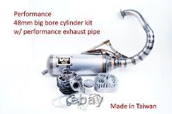 Performance big bore kit 48mm 80cc cylinder+ pipe for Honda DIO 50 AF18E 1994