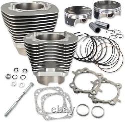 S&S 117in. Big Bore Kit Silver Powder-coat Motorcycle Street Bike 910-0221