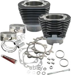 S&S 117in. Big Bore Kit Silver Powder-coat Motorcycle Street Bike 910-0221