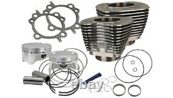 S&S Bolt In Sidewinder 4 Big Bore Cylinder Kit 100 Black Harley Twin Cam 99-06