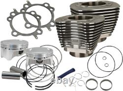 S&S CYCLE 910-0481 98 Big Bore Cylinder Kit Twin Cam Black for HD Wide