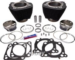 S&S CYCLE 910-0685 128 Big Bore Cylinder Kit M8 Black