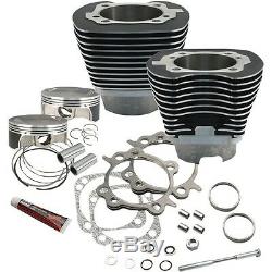 S&S Cycle 117 Big Bore Kit Wrinkle Black 910-0221 For Harley 2007-2017 Twin Cam