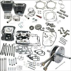 S&S Cycle 124 Hot Set-Up Kit with Big Bore Cylinders Cams Pistons Harley 07-16