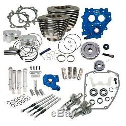 S&S Cycle 330-0665 Power Package 100 Black Big Bore Kit with 585 Gear Cams 99-06