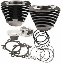 S&S Cycle 910-0206 106in. Big Bore Cylinder Kit Black Powder-Coated