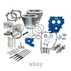 S&S Cycle Power Package 100 Silver Big Bore Kit with 585 Chain Cams 99-06