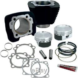 S&S Cycle XL 883 to 1200 Black Big Bore Coversion Kit Harley Sportster 86-19