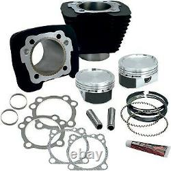 S&S Wrinkle Black Big Bore 883 to 1200 Conversion Kit for Harley Sportster 86-20