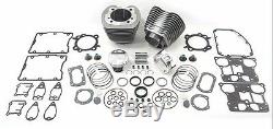 Silver 95 Twin Cam Big Bore Cylinder and Piston Kit For Harley TC-88 2000-2006