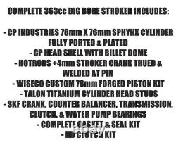 TRX250R Sphynx Big Bore Stroker Rebuild Kit 363cc Ported Cylinder Complete Motor