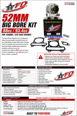 Taida 52mm Big Bore Kit (88cc) for 49cc/50cc GY6 139QMB Engines