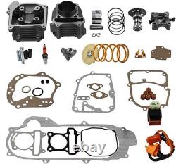 Ultimate GY6 100cc Big Bore Kit 50mm 64mm Valves CDI Spark Plug Clutch Spring