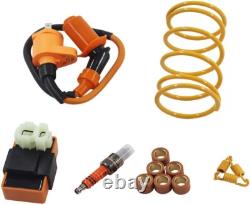 Ultimate GY6 Big Bore Kit with Racing Spark Plug and Copper Roller Weights