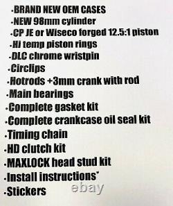 YFZ450 YFZ 450 500cc Big Bore Stroker Kit Cases KPMI Valves Complete Rebuild Kit