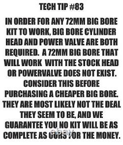 YZ250 YZ 250 Big Bore Cylinder 72mm Kit Big Bore Cylinder Head Power Valve Kit