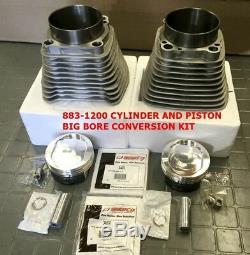 883-1200 Cylinder & Piston Siffton Big Bore Kit De Conversion 9,51 Sportster 04 +