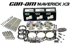 Can Am X-3 X3 Turbo Big Bore Kit 74.50mm Pistons Overbore Top End Reconstruction