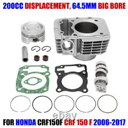 Cylindre De 64,5mm Big Bore Upgrade Camshaft Piston Kit Pour Honda Crf150f 2006-2017