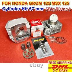 Ensemble de cylindre P28 de 57 mm POUR HONDA GROM 125 MSX 125 Kit de moto à piston gros alésage