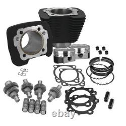 Kit Big Bore Hooligan S&S 1200cc Noir Ridé pour Harley Davidson Sportster
