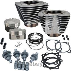 Kit Big Bore Hooligan S&S 1250cc Argent #910-0609 pour Harley Davidson Sportster