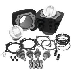Kit Big Bore Hooligan S&S 1250cc Noir Froissé pour Harley Davidson Sportster