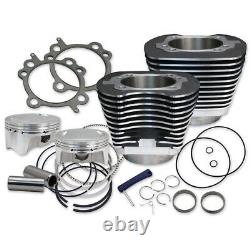 Kit Big Bore S&S 107 Bolt-In Noir Texturé #910-0500 Harley Davidson