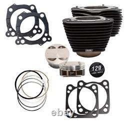 Kit Big Bore S&S 129 Noir 910-0844 Harley Milwaukee Eight 107